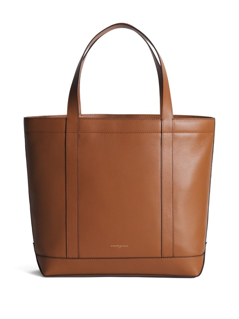 Maison Kitsuné medium Fox Head embossed-leather tote bag outlook