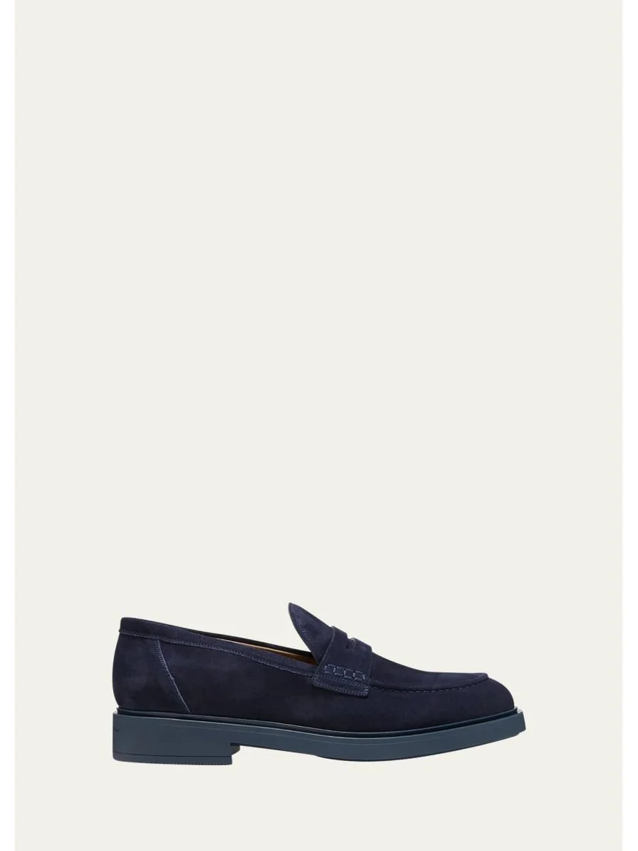 Men's Harris Suede Penny Loafers - 1