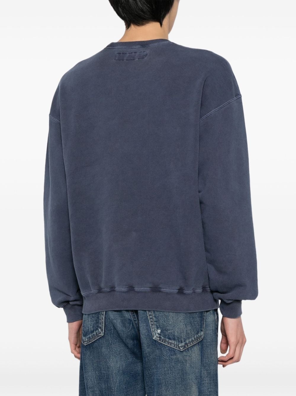 logo-print cotton sweatshirt - 4
