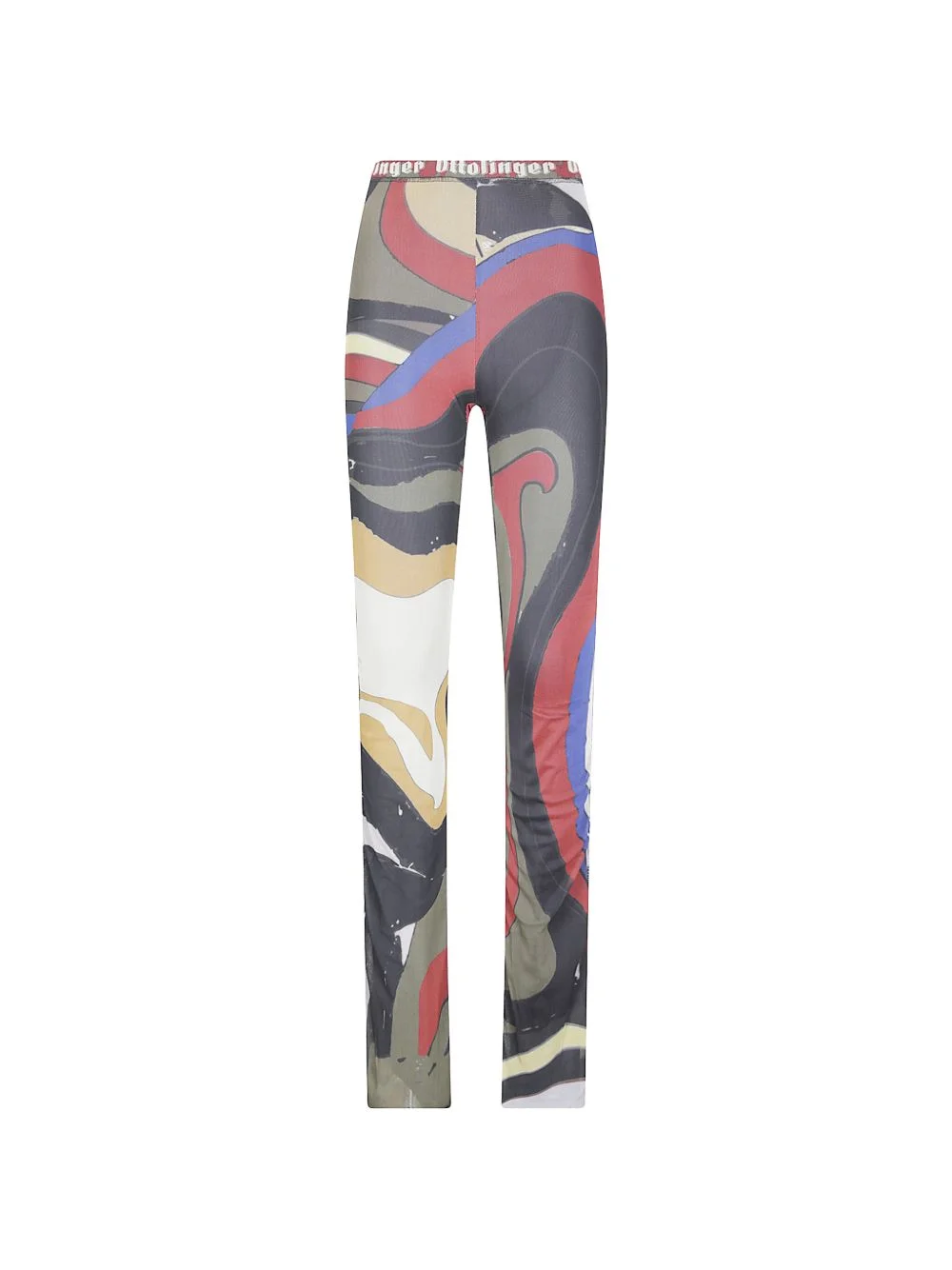 psychedelic-print mesh trousers - 1