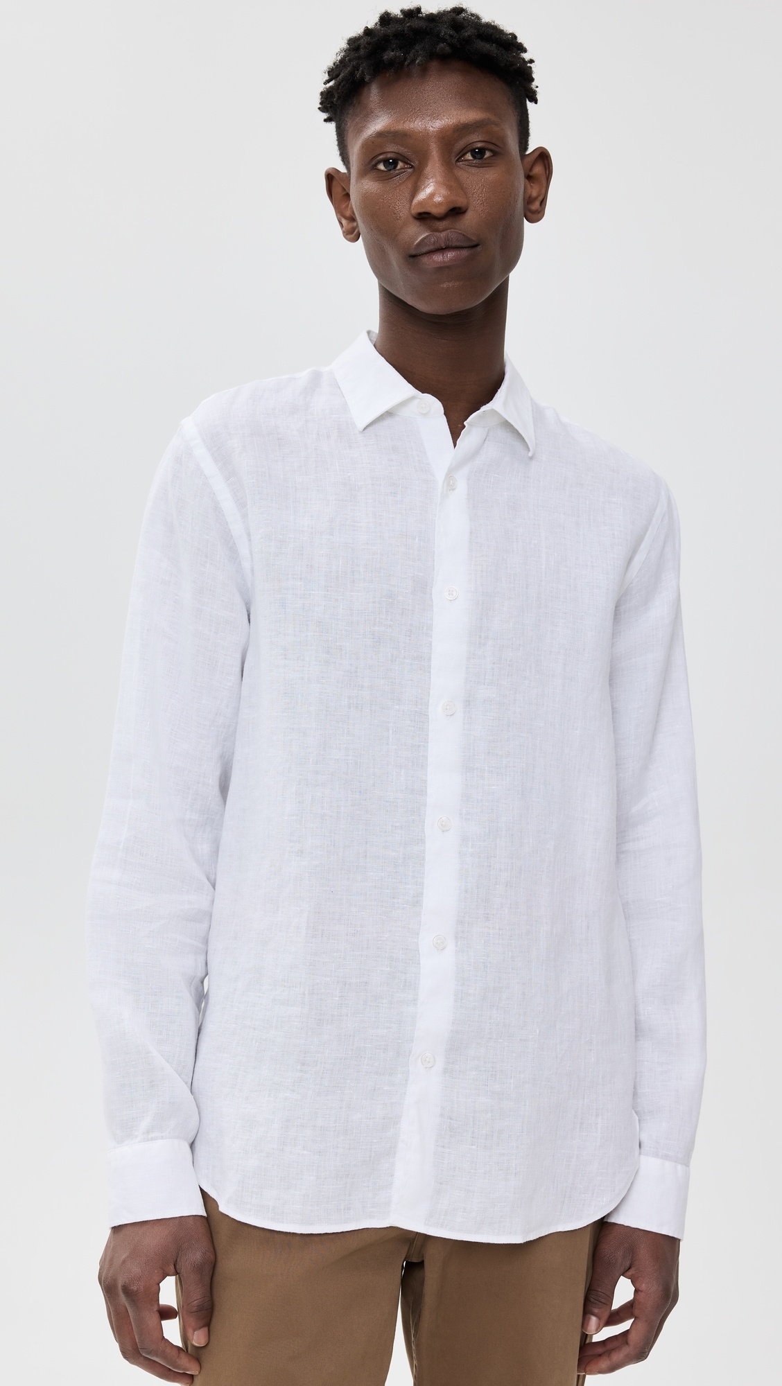 Giles Linen Button Down Shirt - 6