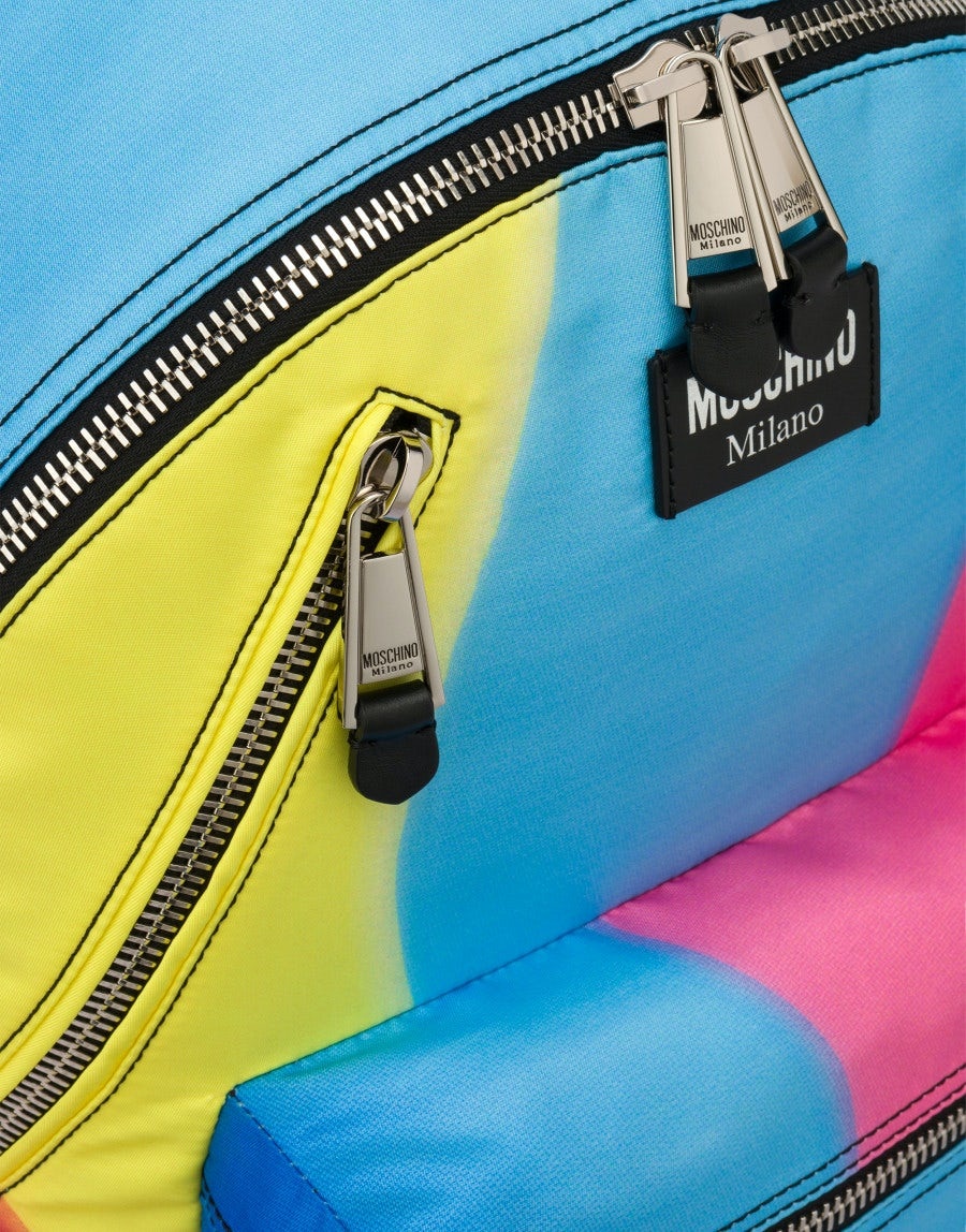 PROJECTION PRINT NYLON BACKPACK - 4