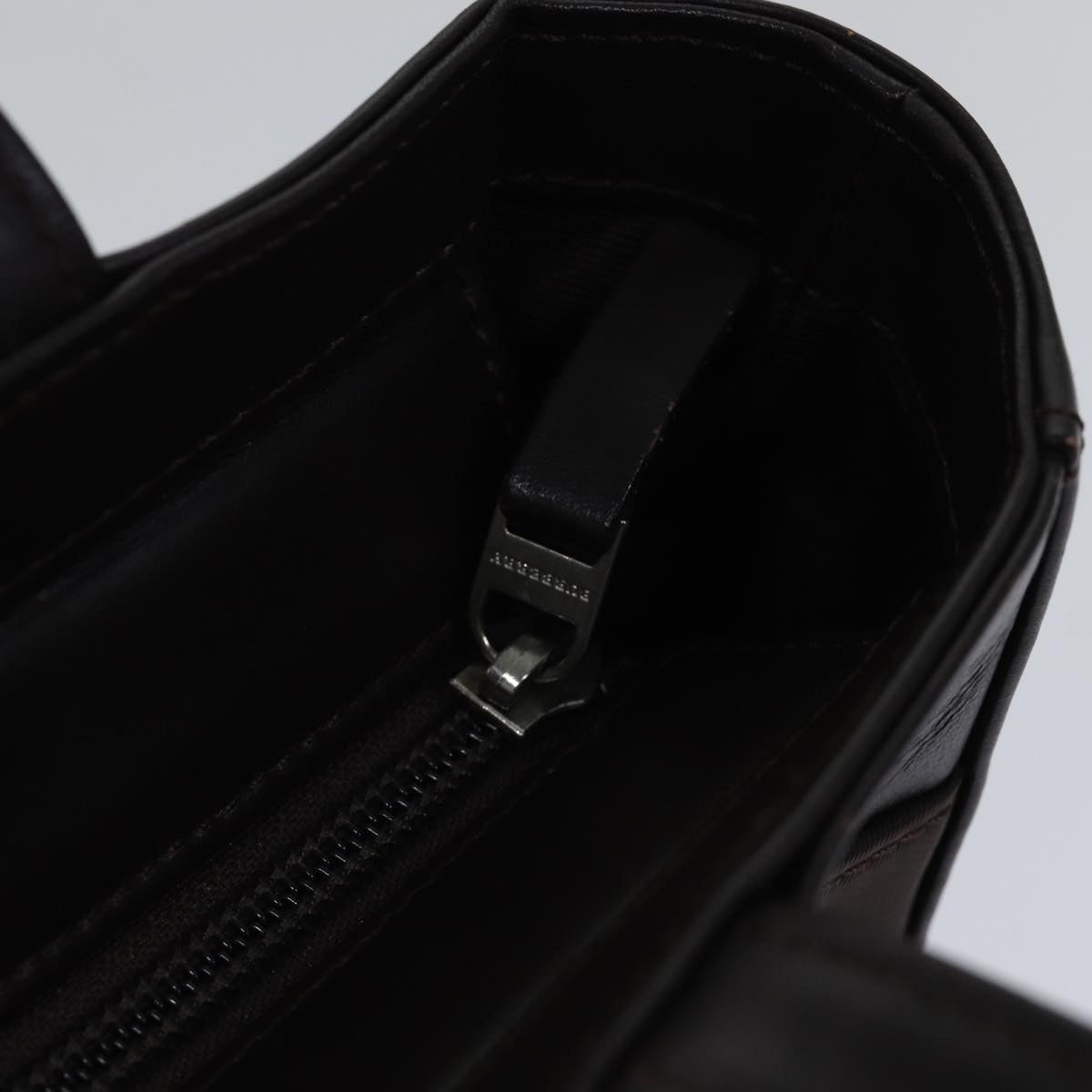 Burberry Hand Bag Nylon Leather Brown Silver - 14