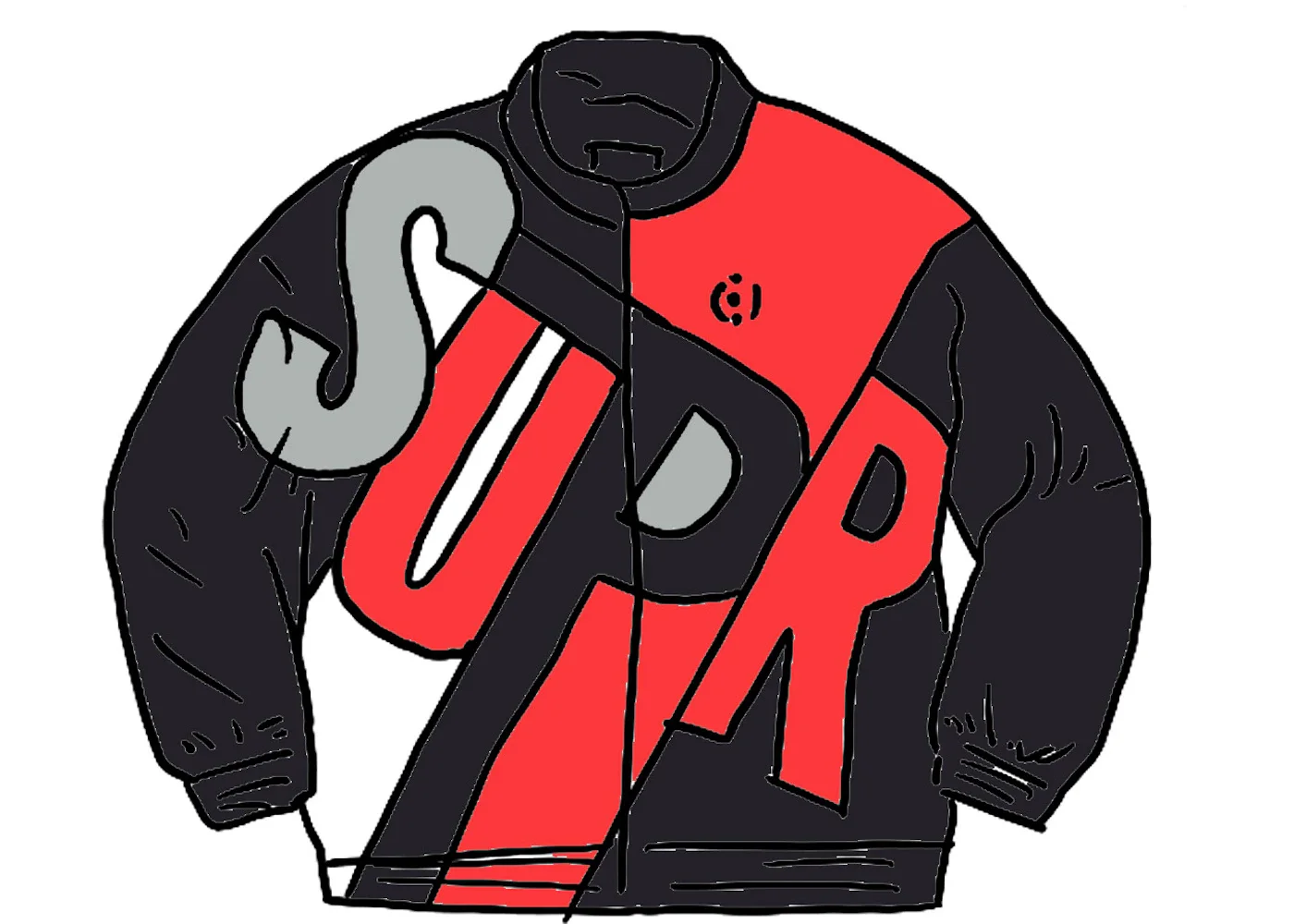 Supreme Big Letter Track Jacket Black - 1