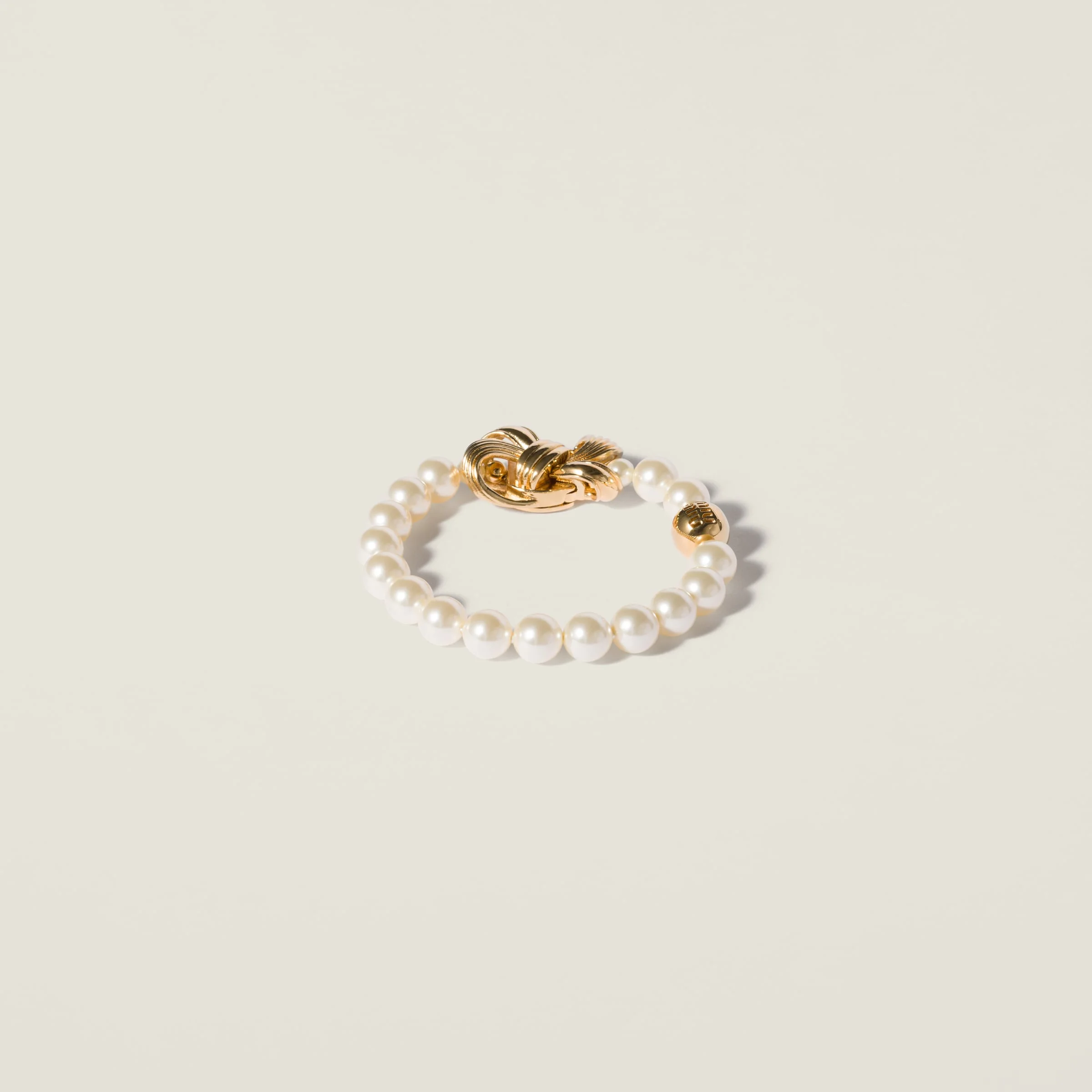 Metal and pearl bracelet - 1