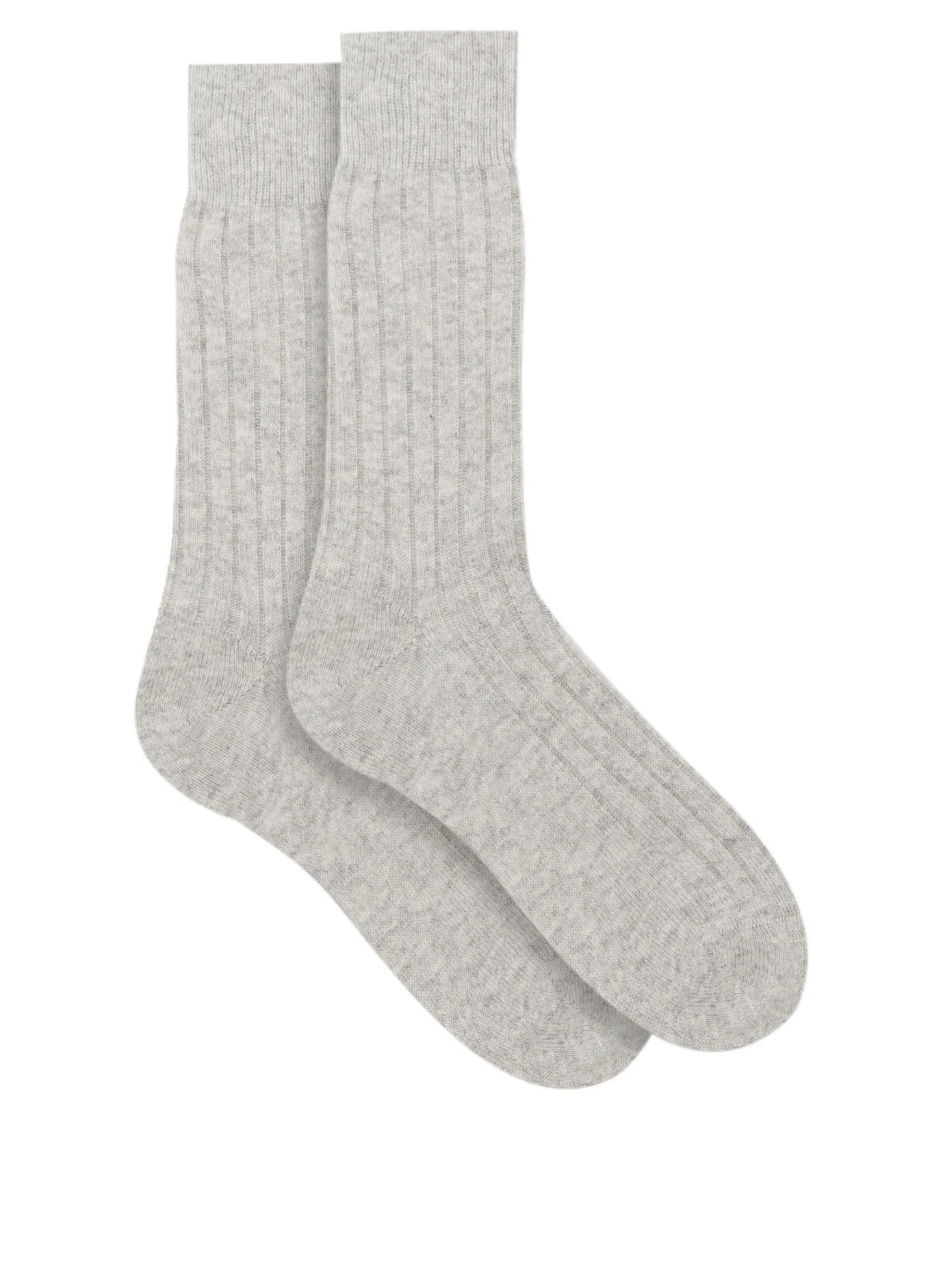 Rib-knitted cashmere-blend socks - 1