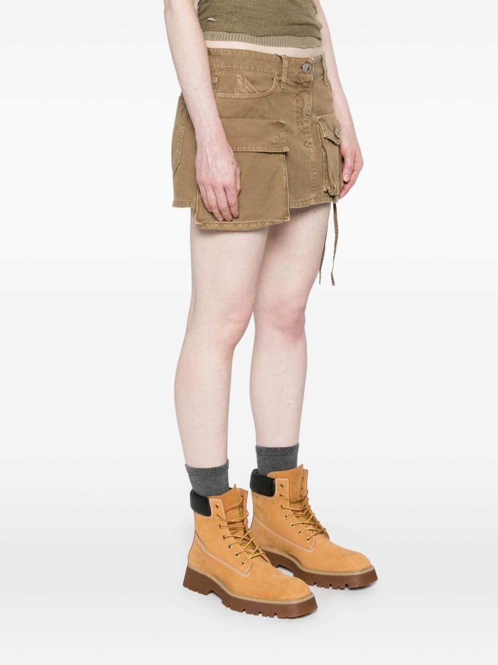 Fay denim cargo miniskirt - 3