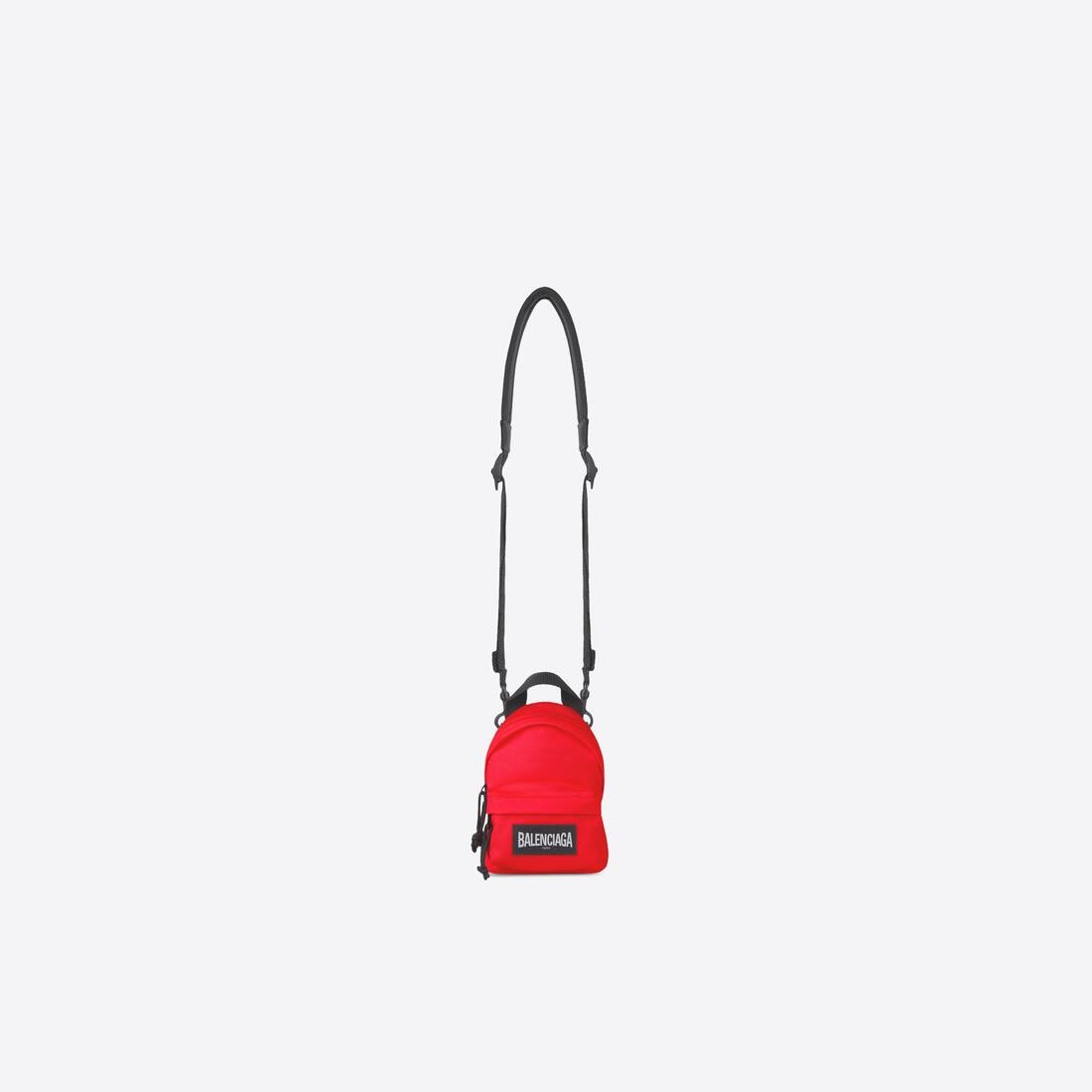 Men's Oversized Mini Backpack in Bright Red - 4