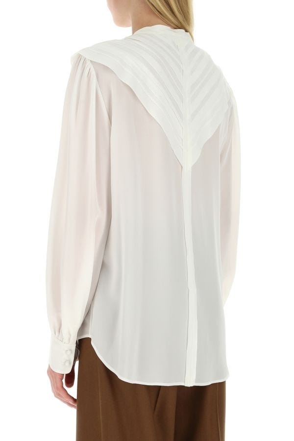 Ivory crepe blouse - 5