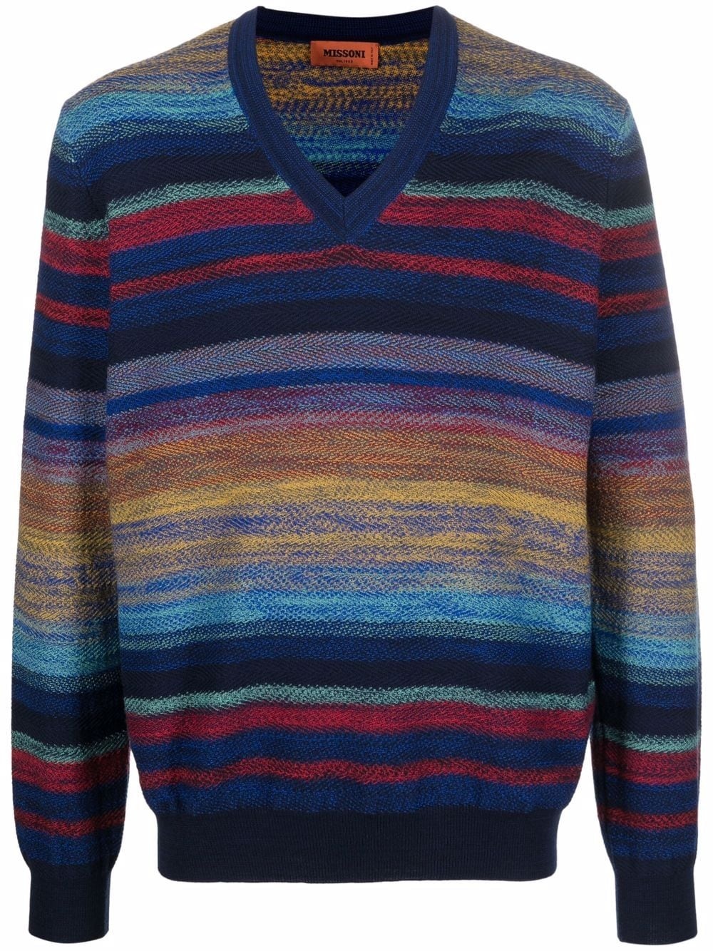 striped knitted jumper - 1