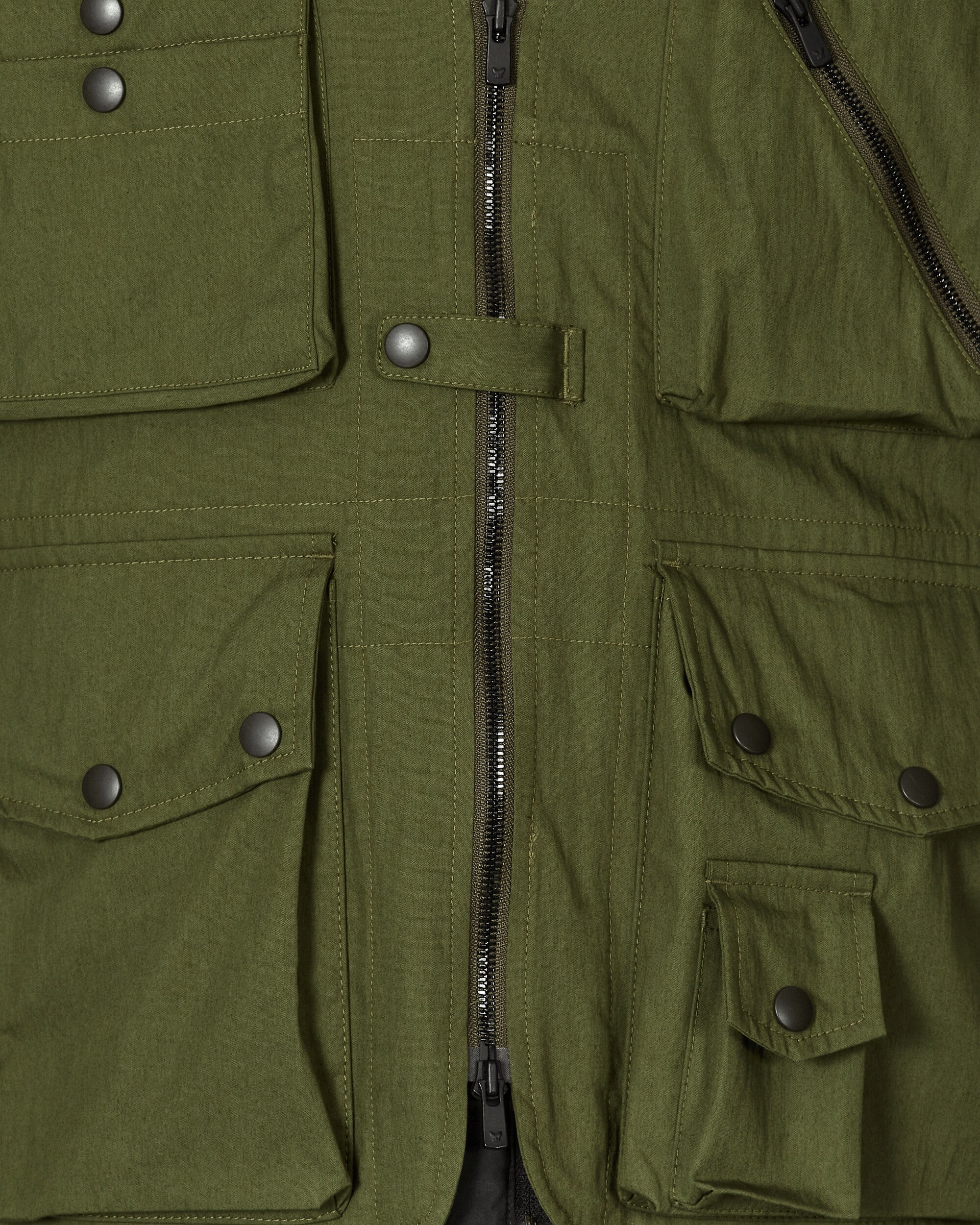 C/N Oxford Cloth Field Vest Olive - 5