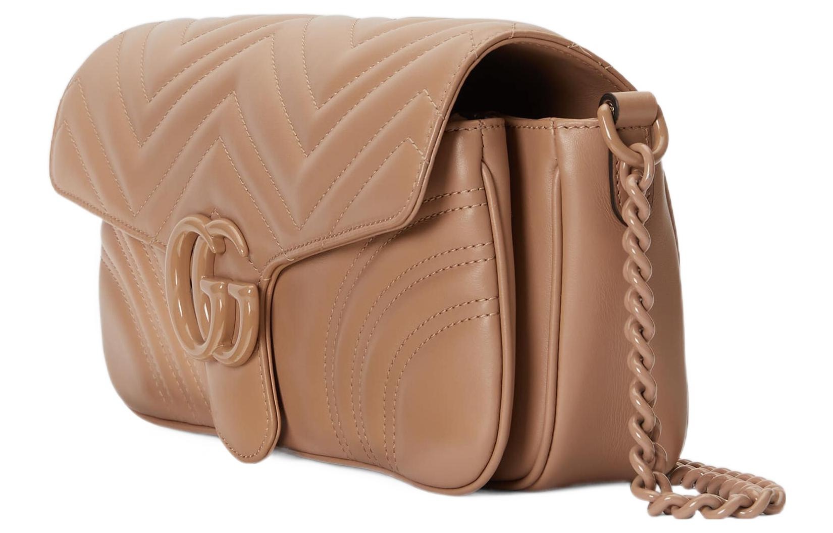(WMNS) Gucci GG Marmont Matelasse Shoulder Bag 'Rose Pink' 734814-DAAAI-2747 - 3