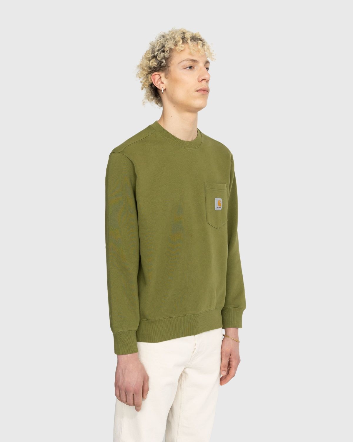 Carhartt WIP – Pocket Sweatshirt Garment Washed Kiwi Green - 4