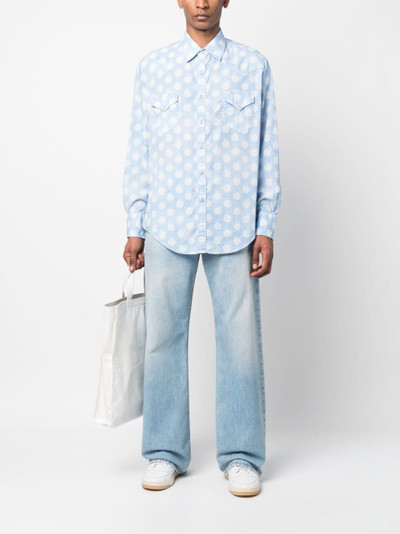 ERL polka-dot print cotton shirt outlook