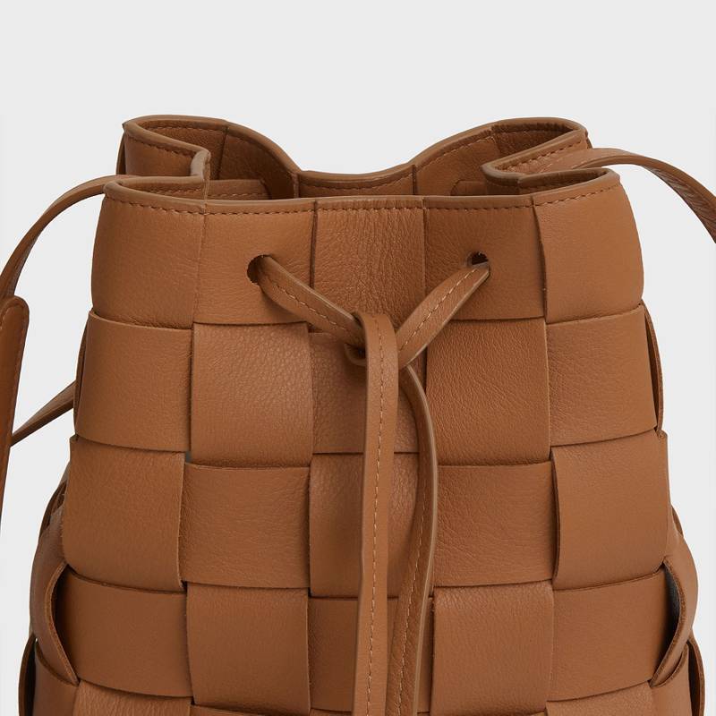 UPCYCLED WOVEN MINI BUCKET BAG 3