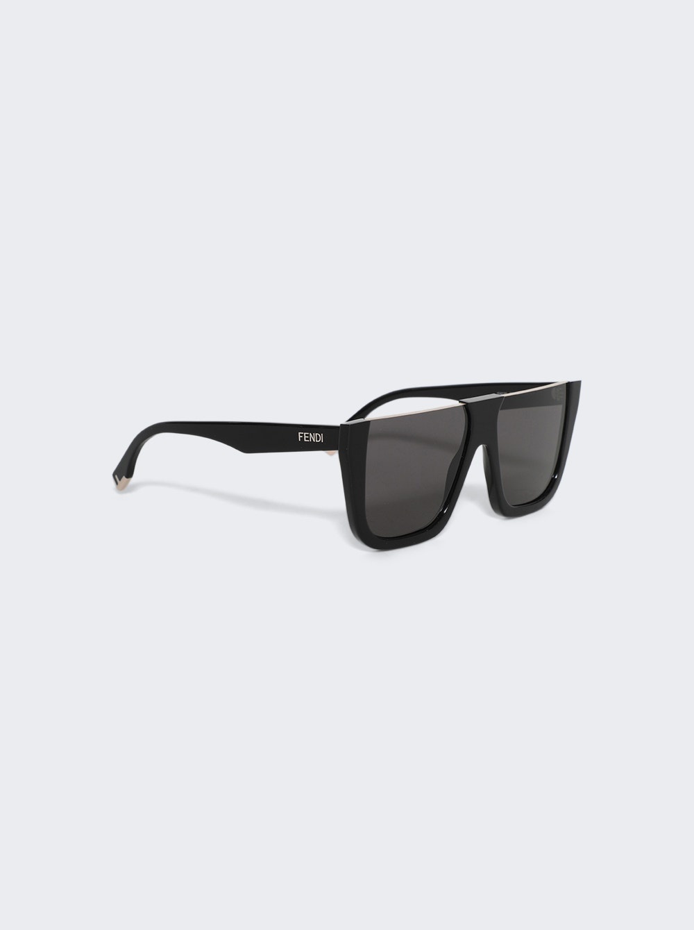 Way Cut-off Sunglasses Shiny Black - 4