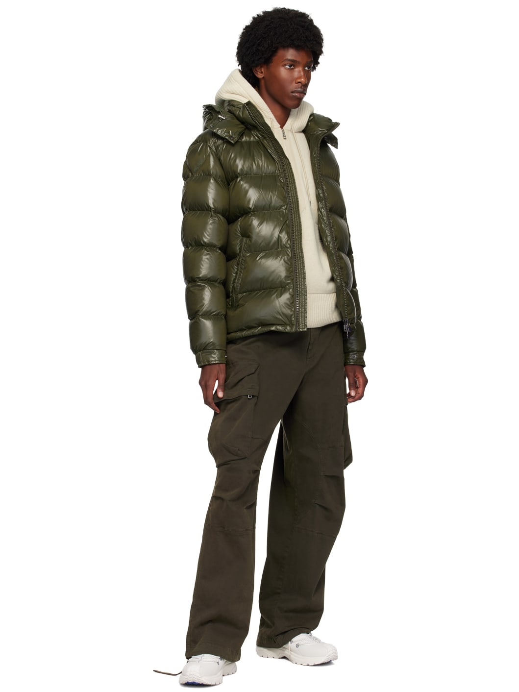 Khaki Maya Short Down Jacket - 5