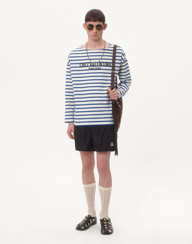Valentino NYLON SWIMSUIT WITH CHEZ VALENTINO PATCH outlook
