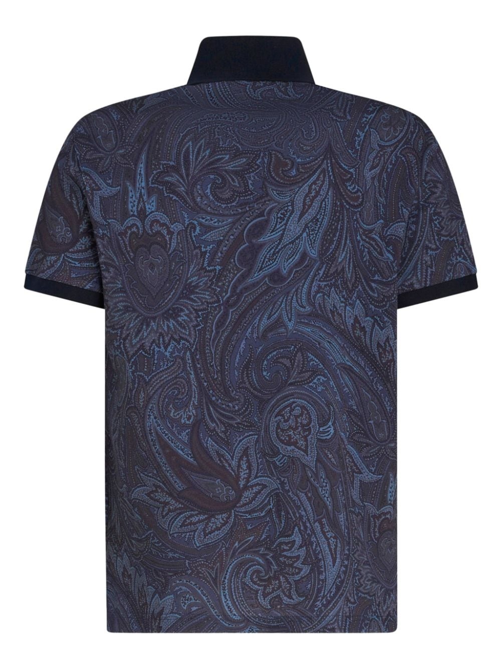 paisley-print cotton polo shirt - 6