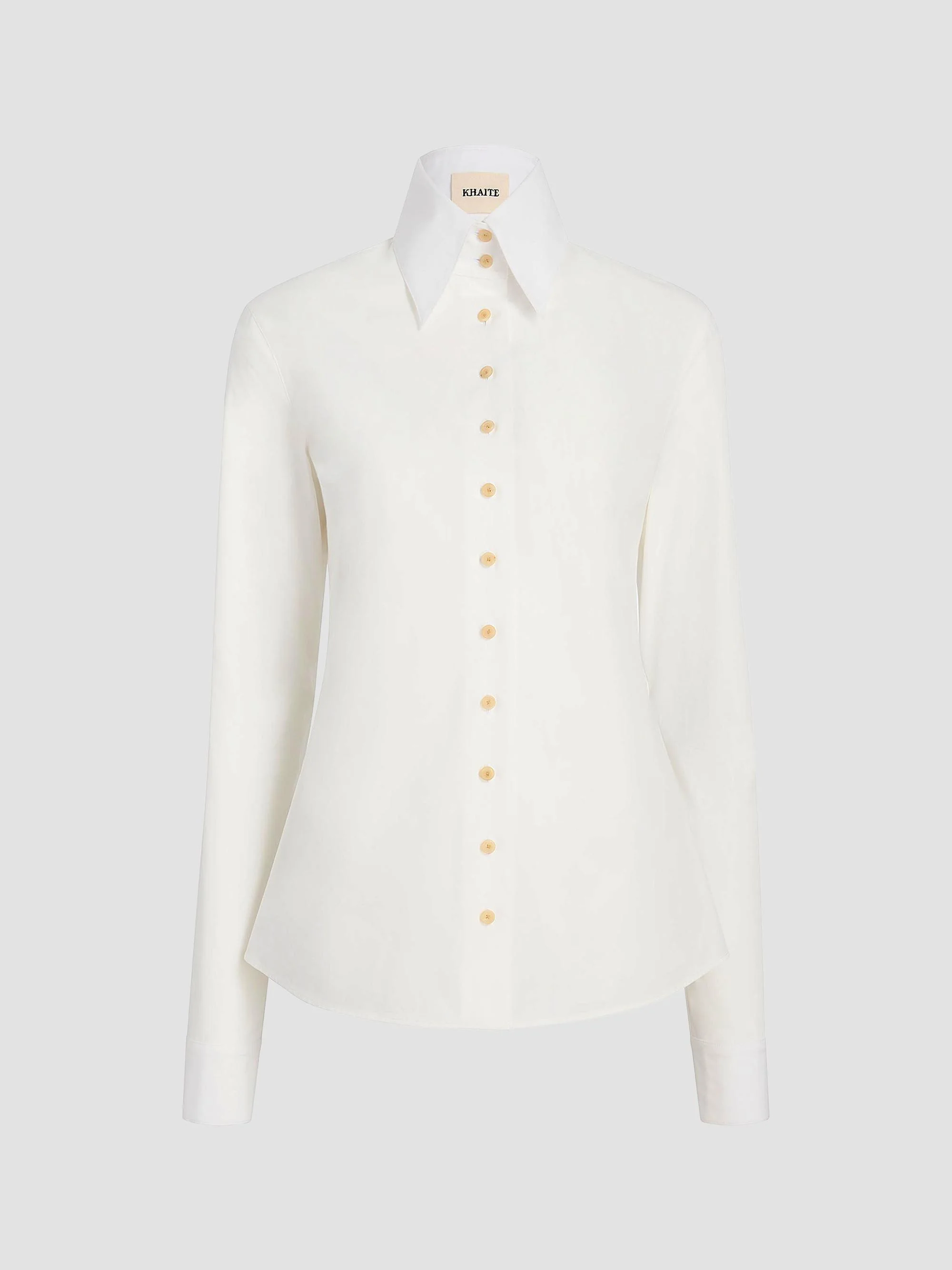 Women's Ivy Cotton Button-Front Top - Chalk - 1