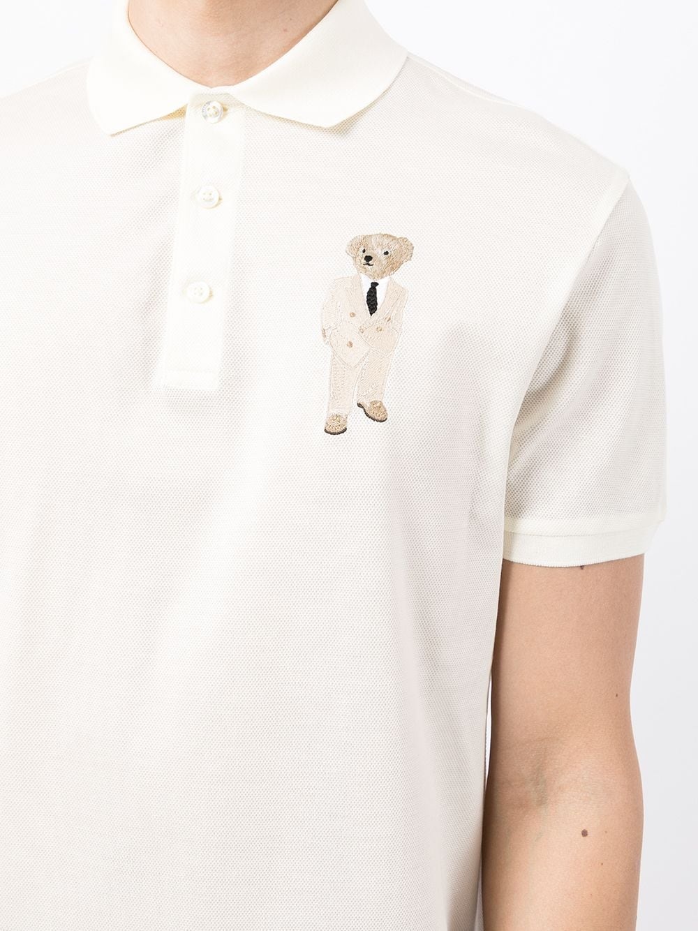 bear motif polo shirt - 5