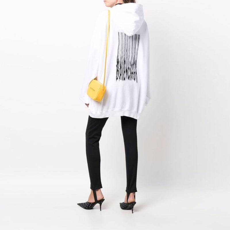 Balenciaga Barcode Cotton Hoodie 'White' 651799TKVE69040 - 3