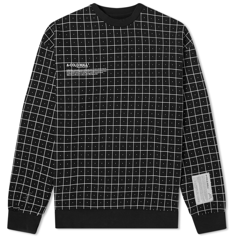 A-COLD-WALL* Grid Print Crew Sweat - 1