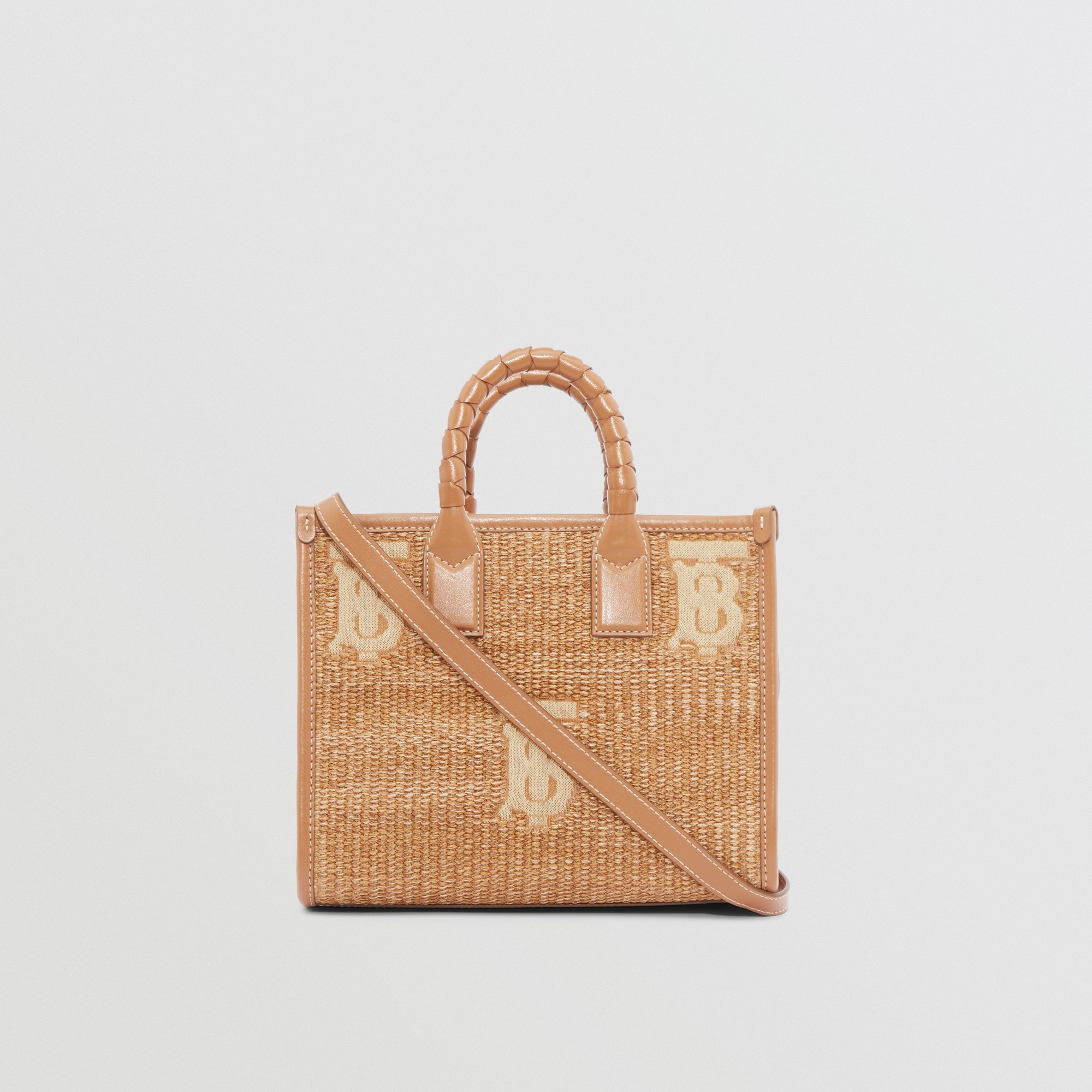 Mini Faux Raffia and Leather Freya Tote - 8