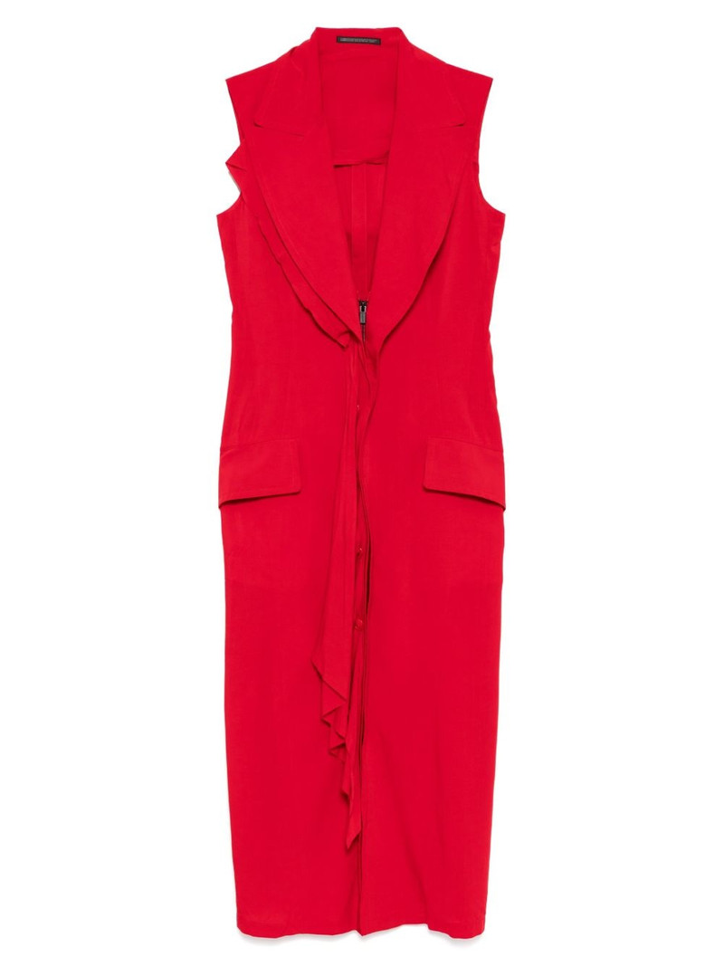 draped sleeveless dress 1