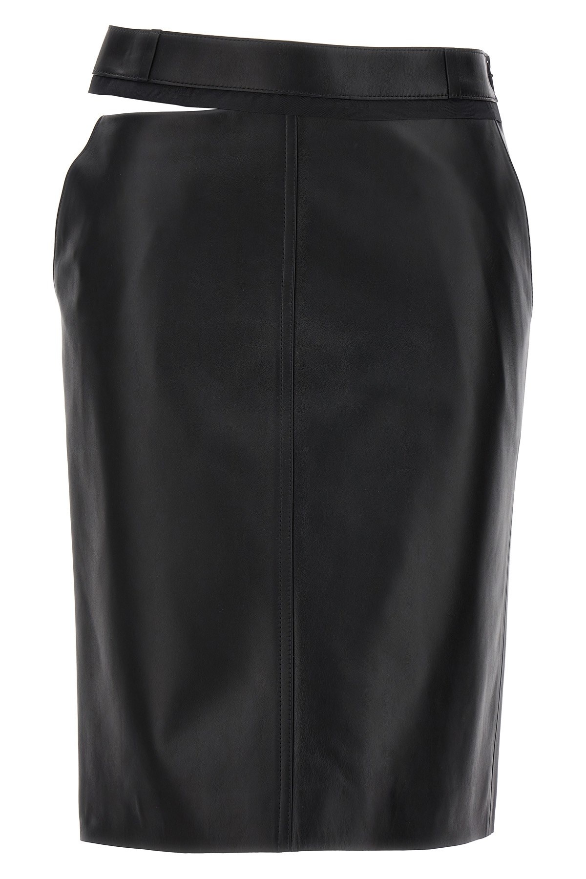 Leather midi skirt - 1