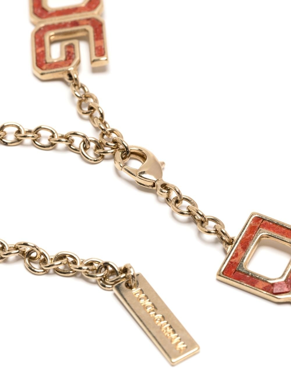 logo-plaque chain-link necklace - 3