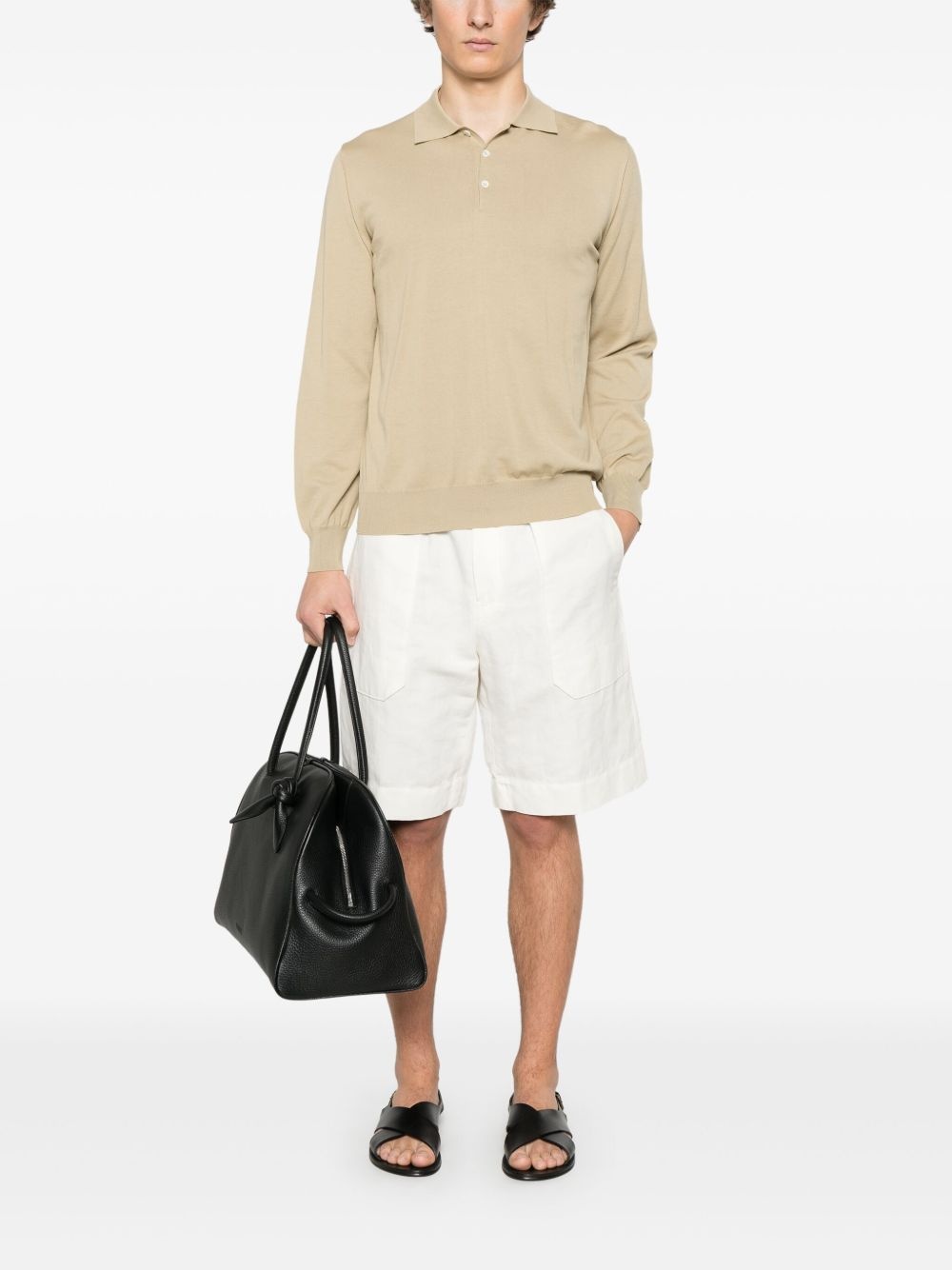cotton polo top - 2
