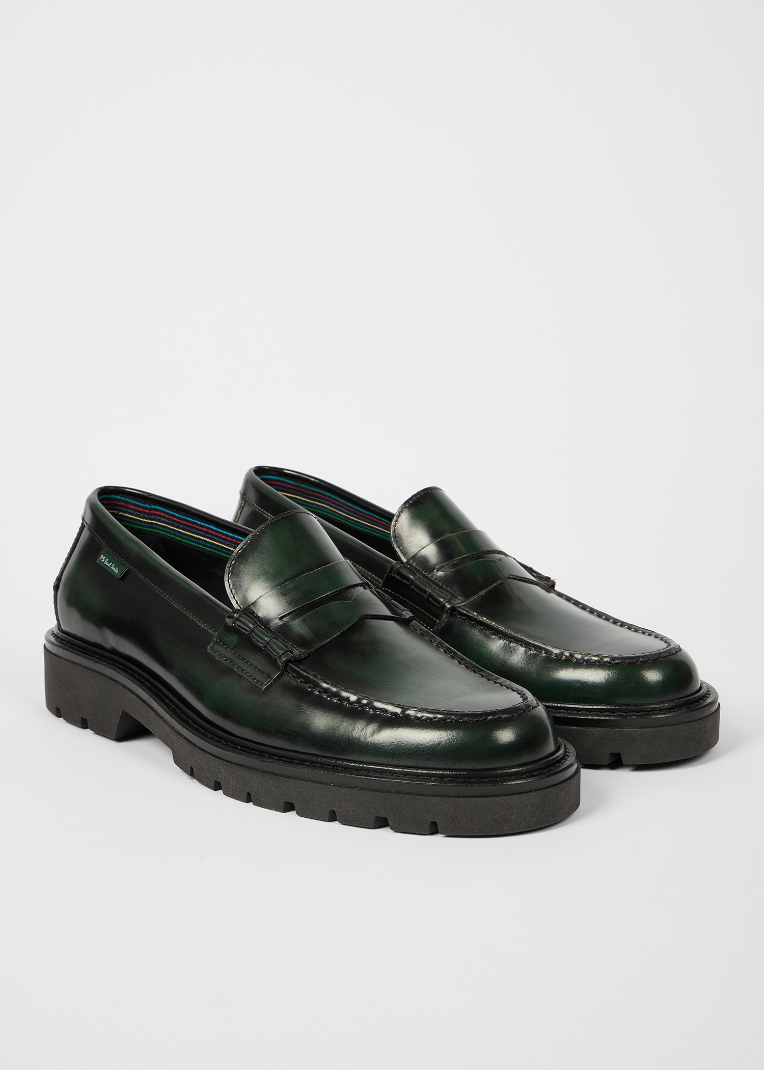Dark Green Leather 'Bolzano Loafers - 2