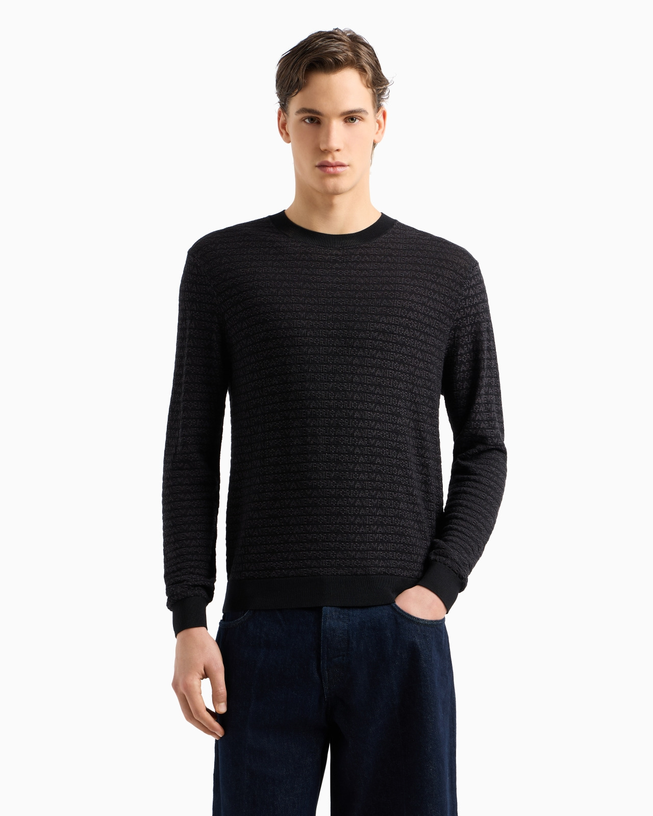 ASV LYOCELL-BLEND JUMPER WITH LETTERING INTARSIA - 4
