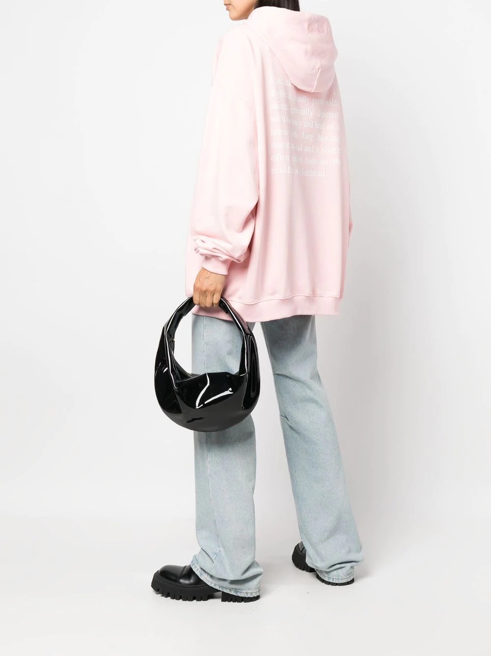 Unicorn slogan-print hoodie - 3