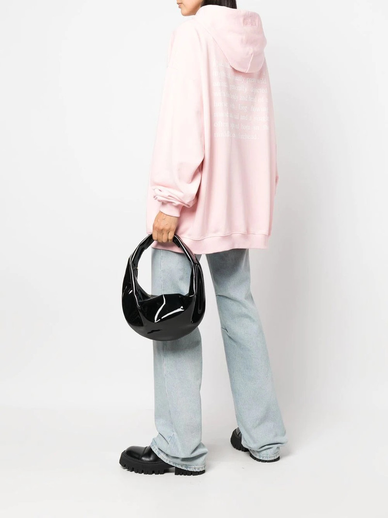 Unicorn slogan-print hoodie 3