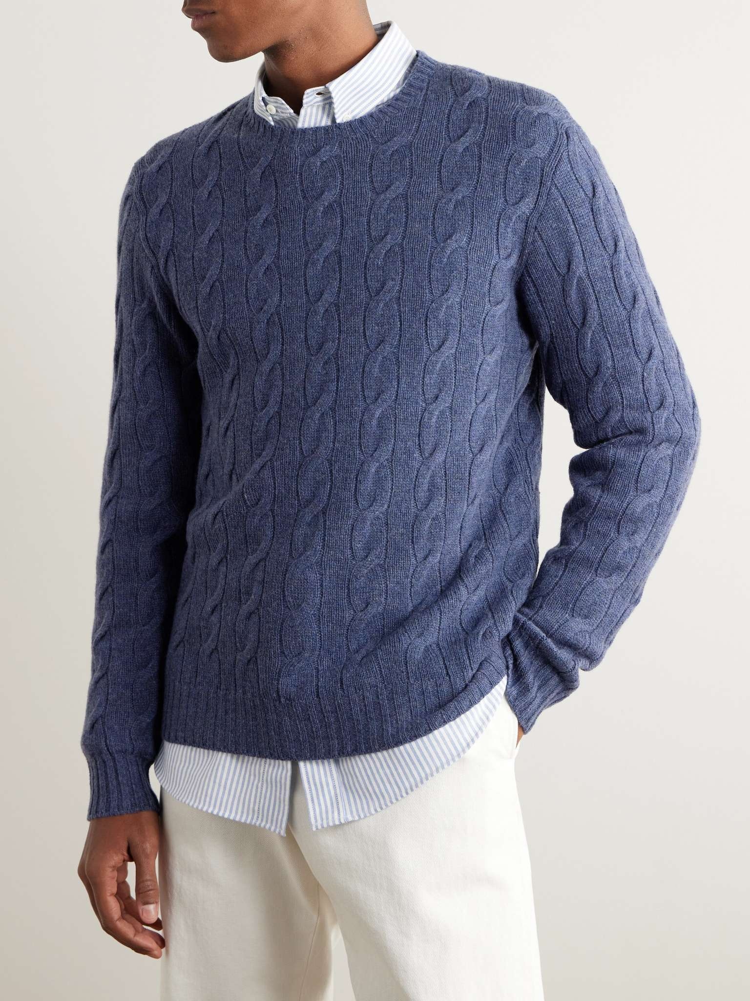 Cable-Knit Cashmere Sweater - 3