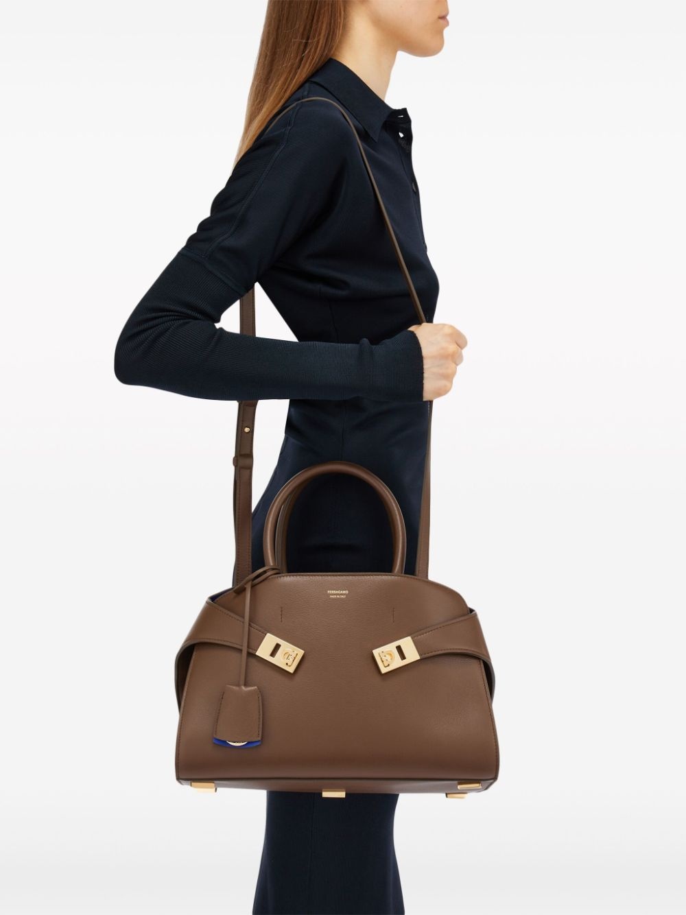 small Hug leather tote bag - 3
