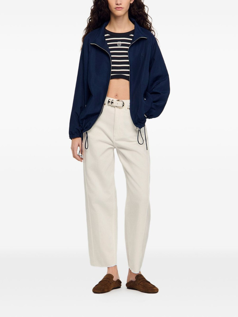Sandro drawstring high-neck jacket outlook