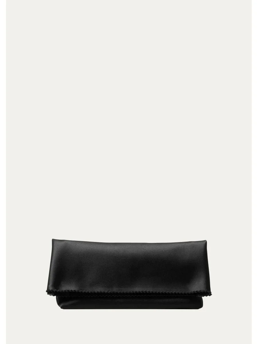 Isabella Satin Foldover Clutch - 1