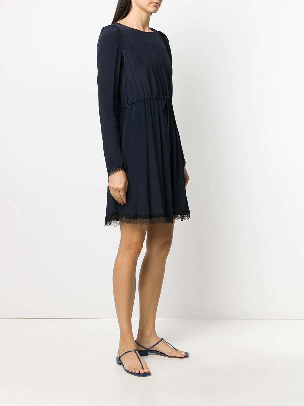 long-sleeve shift dress - 3