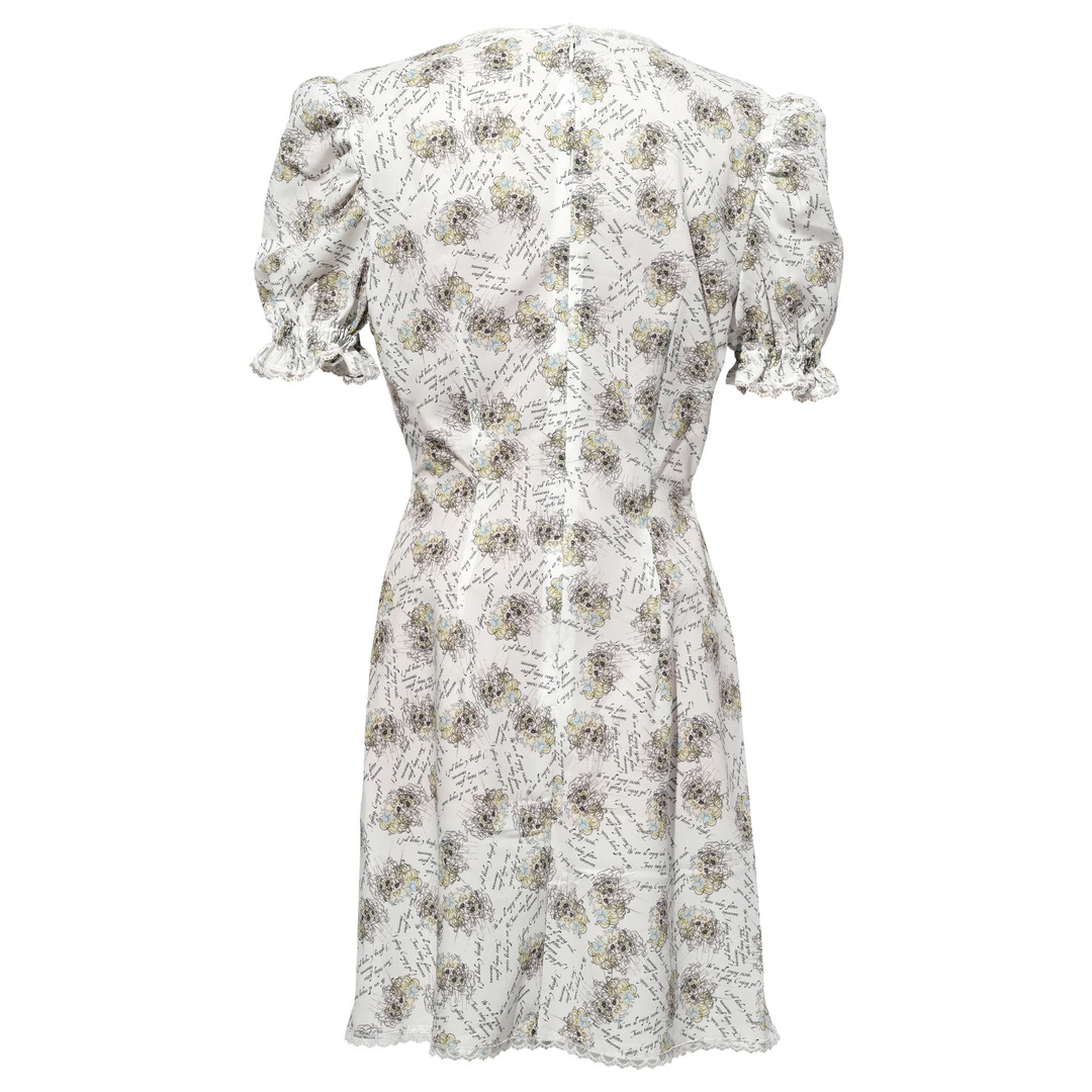 Crying Girl Printed Lace Dress - 3