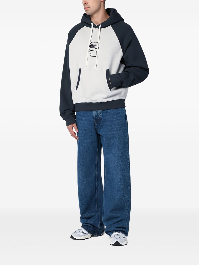 BRAIN DEAD Logo Head fleece hoodie outlook