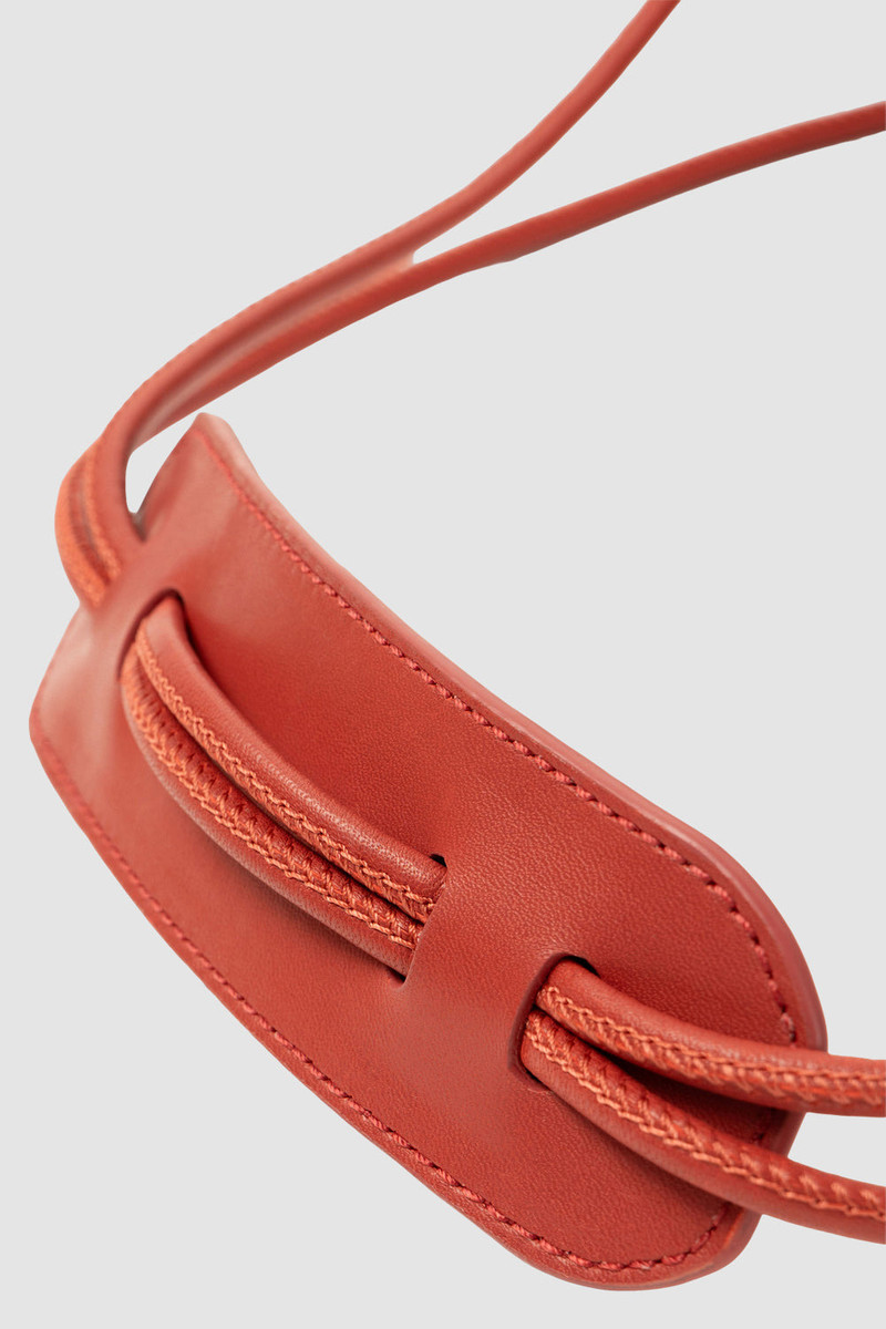 Kimberly Blood Red Nappa Leather Shoulder Bag 4