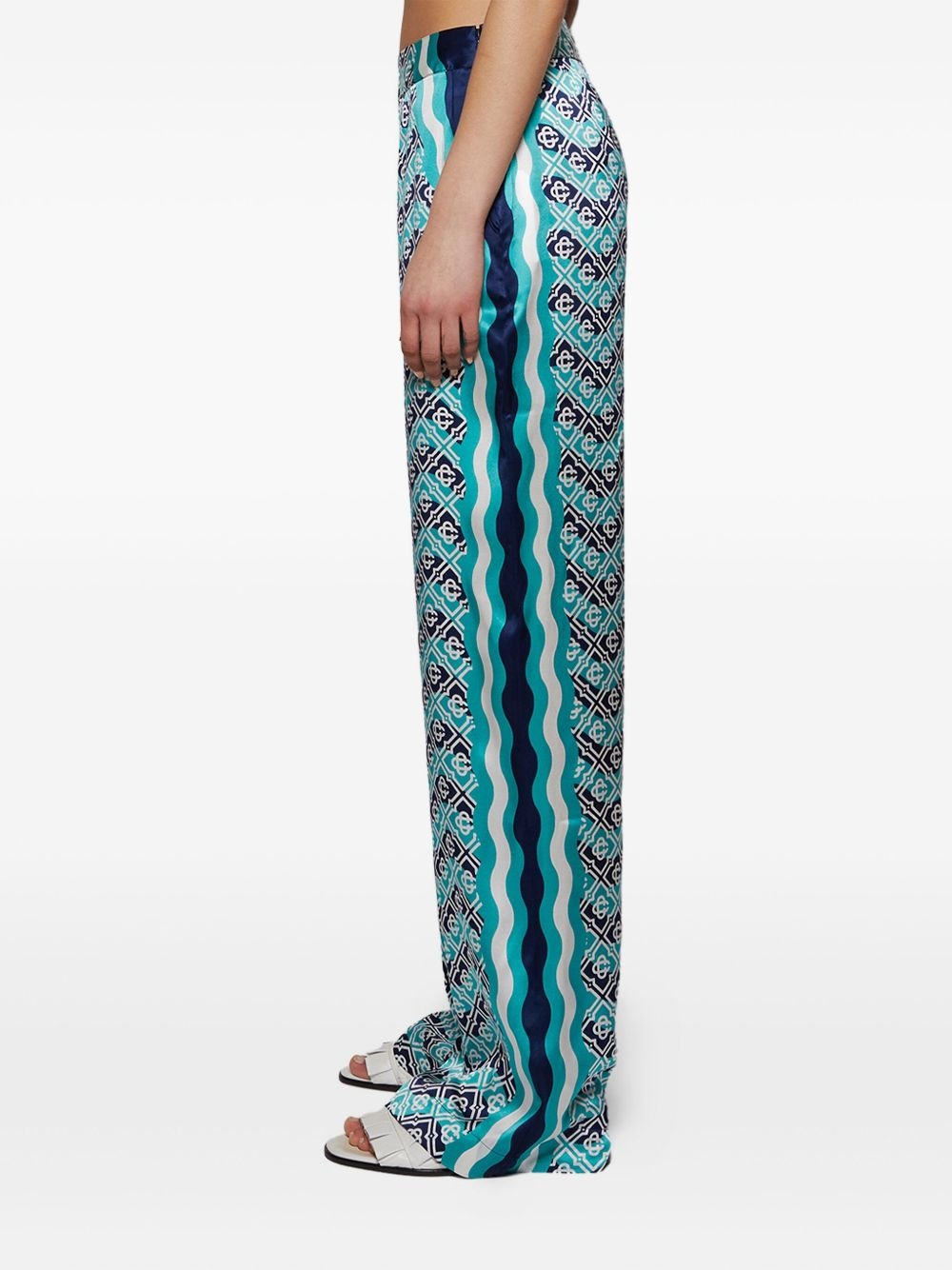 silk-satin trousers - 3