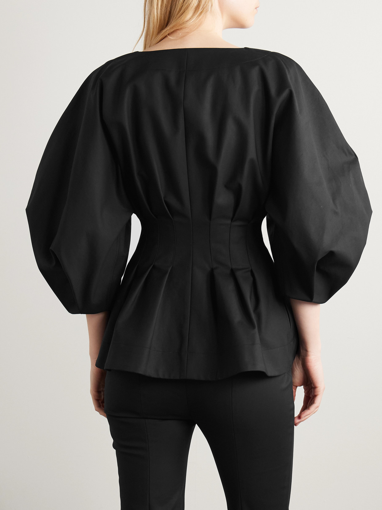 Pleated Cotton-blend Sateen Jacket - 3