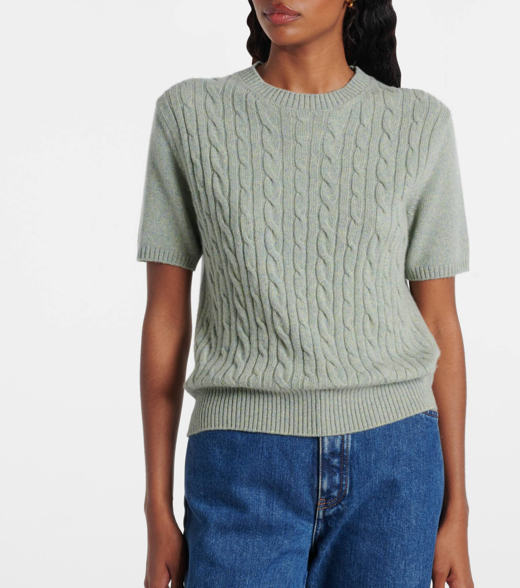 Treccia cable-knit cashmere sweater - 5