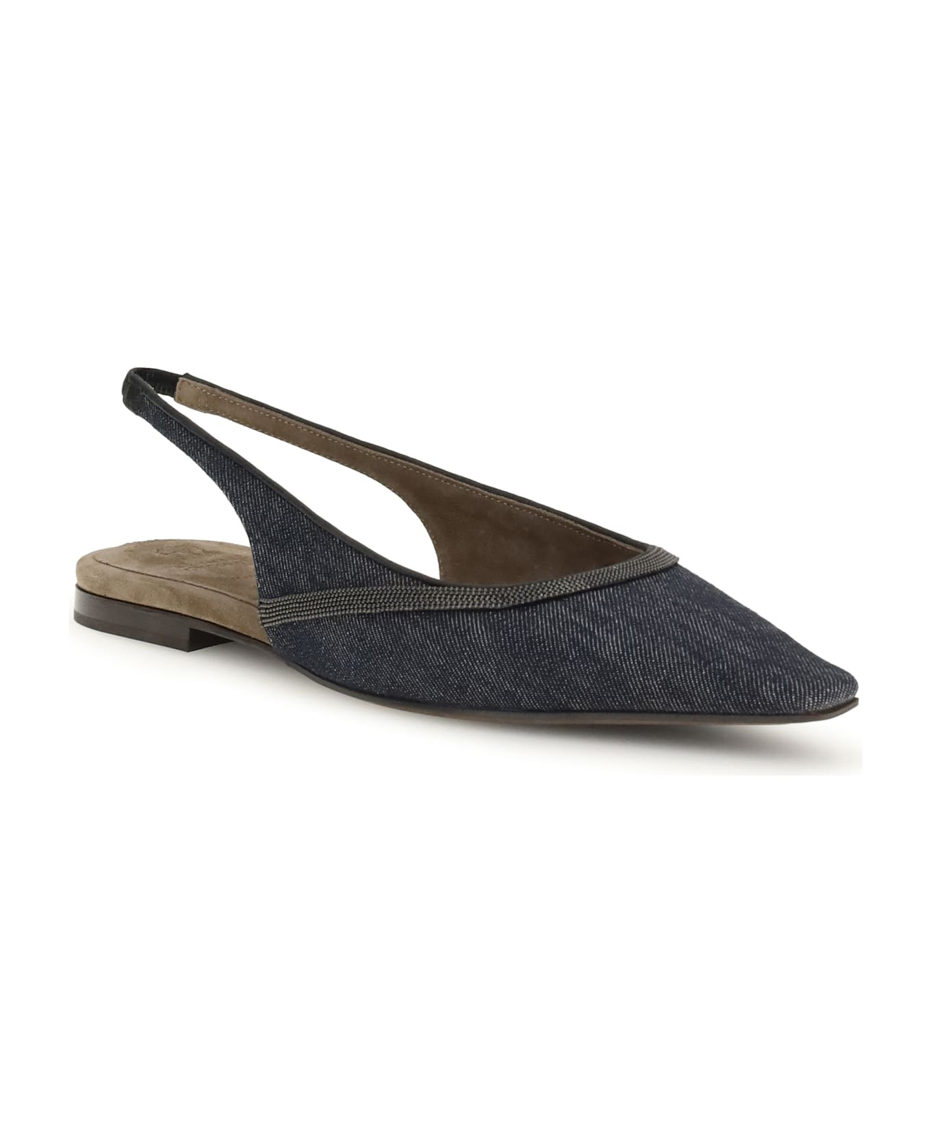 Denim Slingback Ballerinas - 2