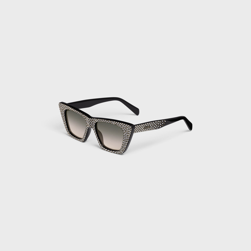 CELINE Cat Eye S187 Sunglasses in Acetate with Crystals outlook