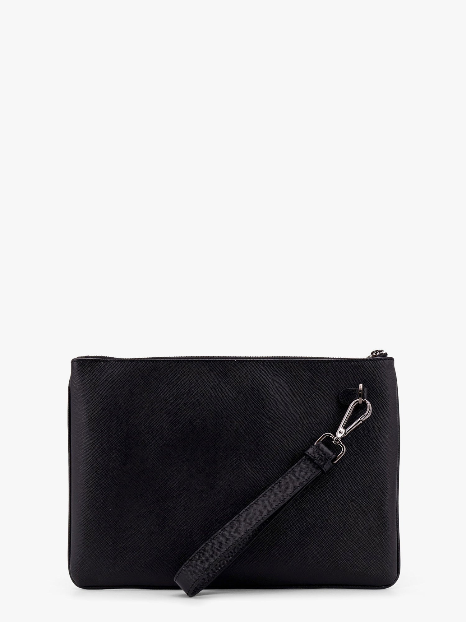 KITON CIRO PAONE - Leather clutch with frontal logo - 2
